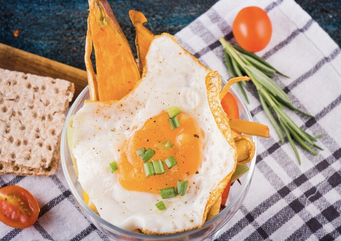 Lose weight healthily with eggs and sweet potatoes. Photo: Thuy Duong