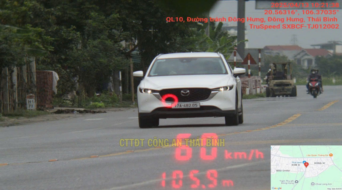 Imagenes de vehiculos que infringen el exceso de velocidad. Fuente: Seguridad Publica