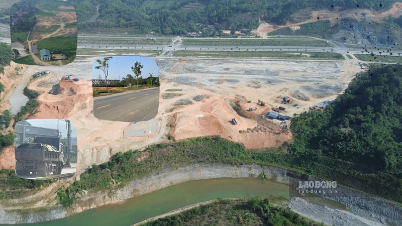 Despite being licensed for dumping locations, clay trucks from Kosy Joint Stock Company still dumped in many places. Photo: Dinh Dai