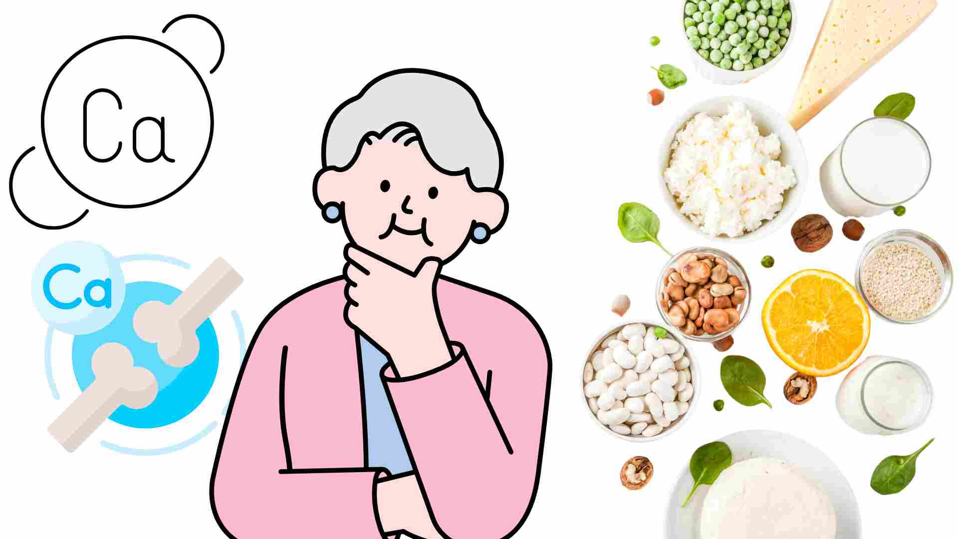 Las mujeres necesitan calcio. El dibujo: Baja la nube