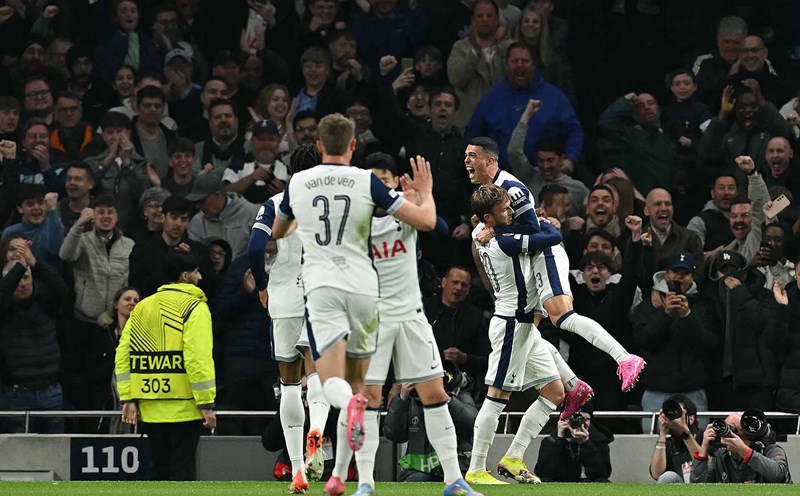 Tottenham reached the Europa League semi-finals without much confidence. Photo: AFP