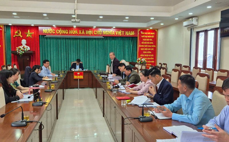 Mr. Hoang Lien - Chairman of Lam Dong Provincial Labor Federation gave his opinion on amending the Trade Union Law in 2024. Photo: Van Tuan.