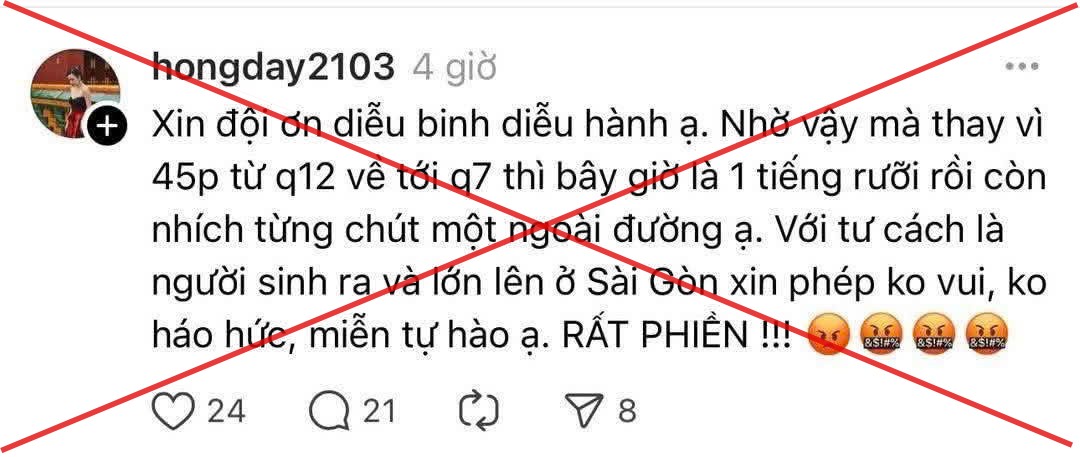 La declaracion del editor de la revista Bich Hong conmovio a muchos espectadores. Imagen: Tomando una imagen de la pantalla.