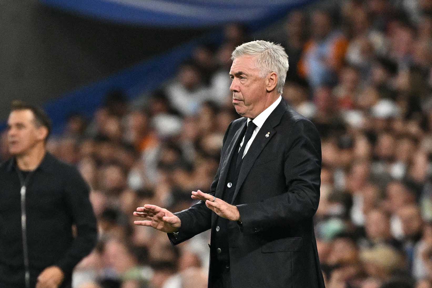 Carlo Ancelotti esta a punto de caer en el torbellino tras perder en la Champions League. Imagen de AFP