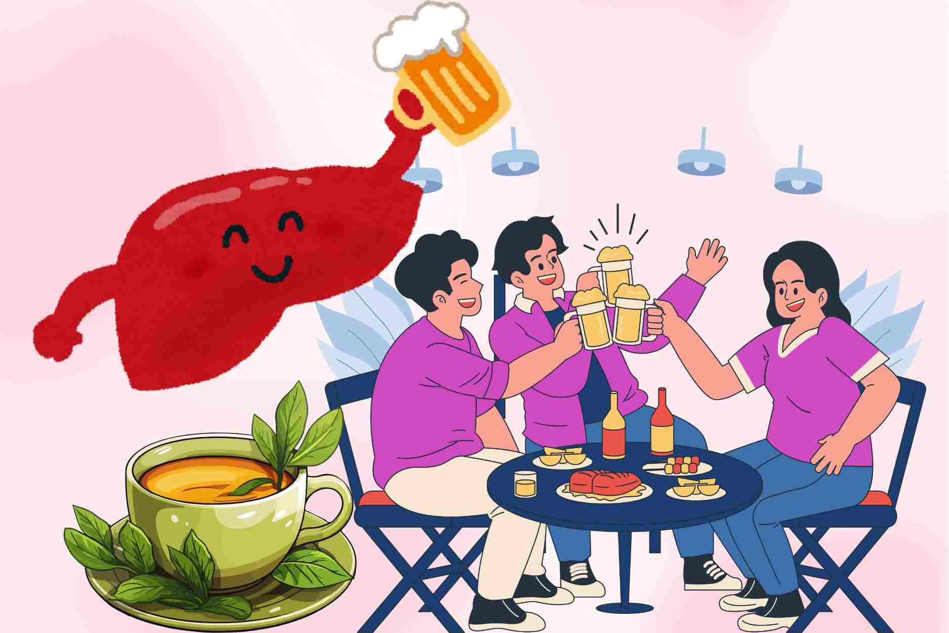 Drink these drinks right after a night of drinking to relieve liver damage and make people strong. Graphics: Dinh Dinh