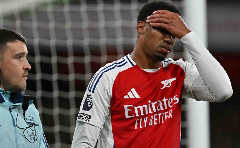 Gabriel Magalhaes has been injured after the win over Fulham. Photo: AFP