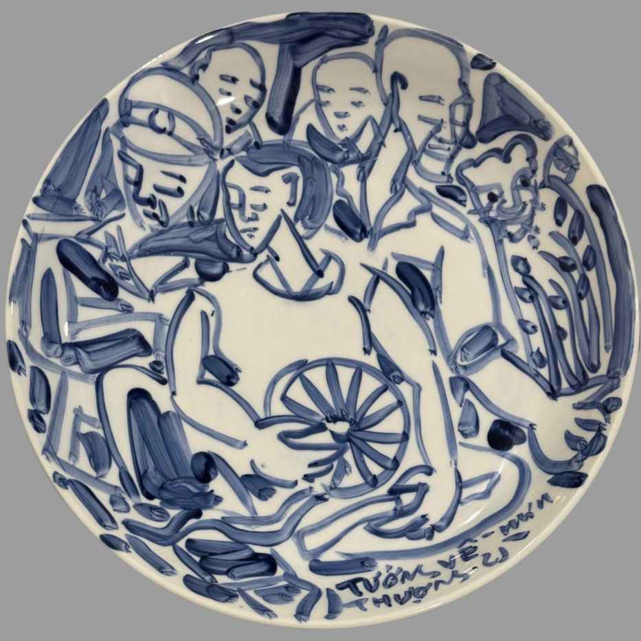 The work "Retired General" by artist Phan Cam Thuong.