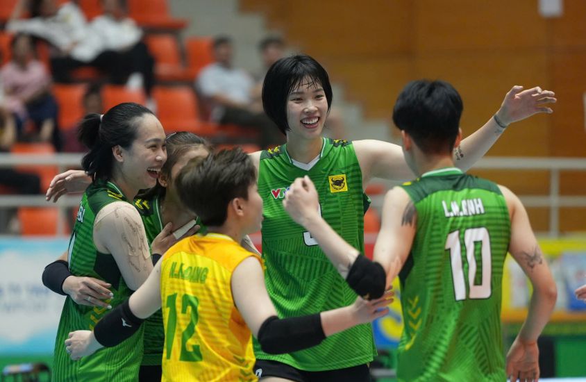 Thanh Thuy is the number 1 attacker of VTV Binh Dien Long An. Photo: VFV