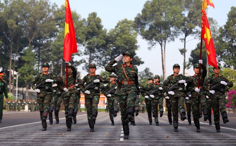 It is expected that more than 13,000 people will participate in the parade and march at the 50th anniversary of the Liberation of the South and National Reunification Day. Photo: Anh Tu