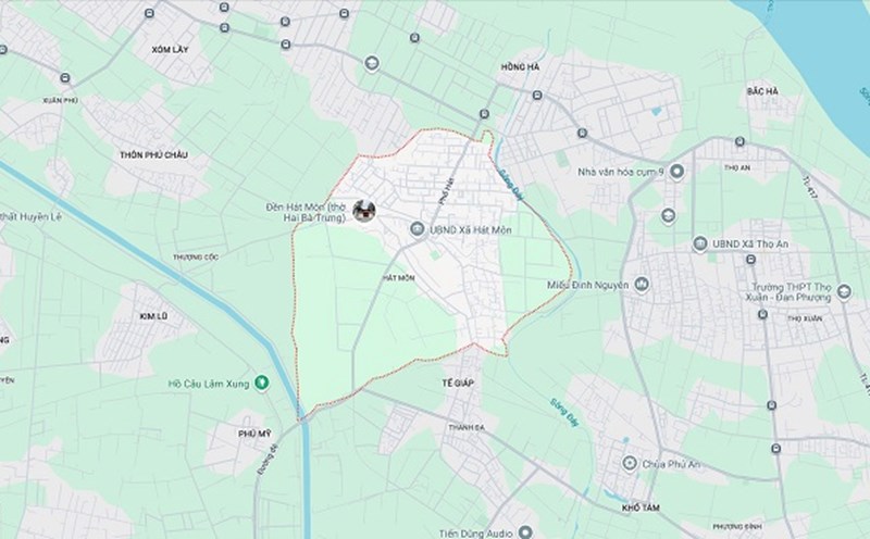 Phuc Tho district announced an invitation to businesses to invest in the construction of Hat Mon industrial cluster. Photo: Google maps