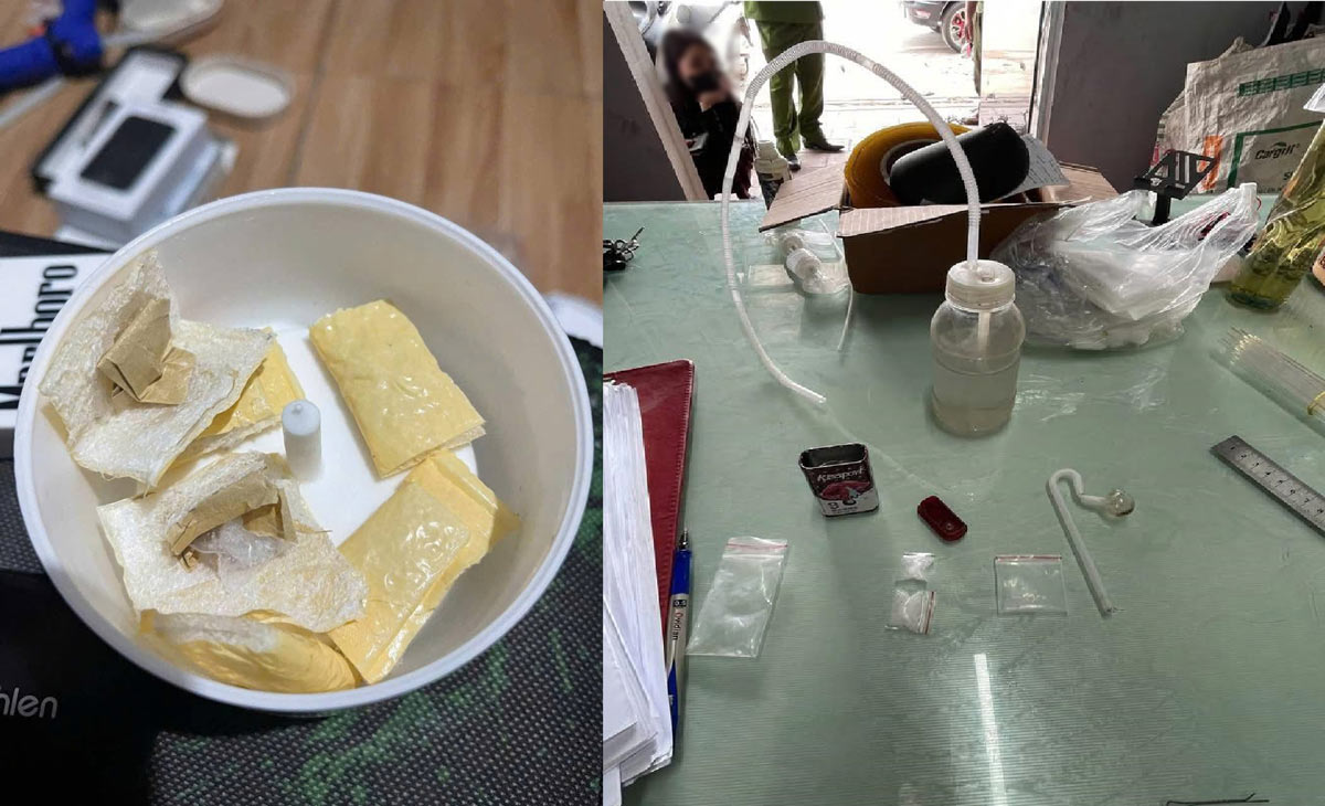 El cuerpo de un caso de narcotrafico en la provincia de Corea del Este, provincia de Quang Ninh. Foto de la Policia de Guangning