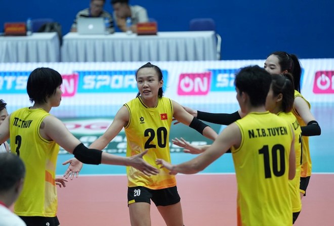 The Vietnamese women's volleyball team may play the AVC Challenge Cup 2025 at home. Photo: VFV