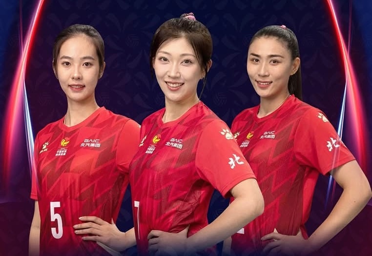 Beijing BAIC Motor disputo el partido inaugural de la Copa de Voleibol Femenino de Asia 2025. Imagen de AVC