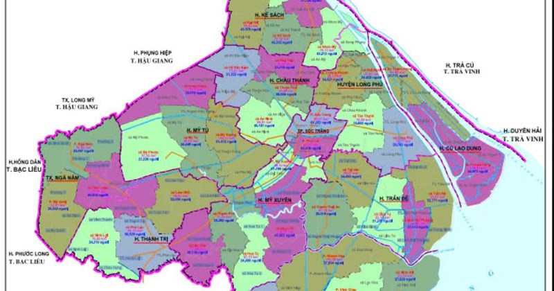Commune Names Details of the names of 43 communes and wards in Soc Trang after the merger