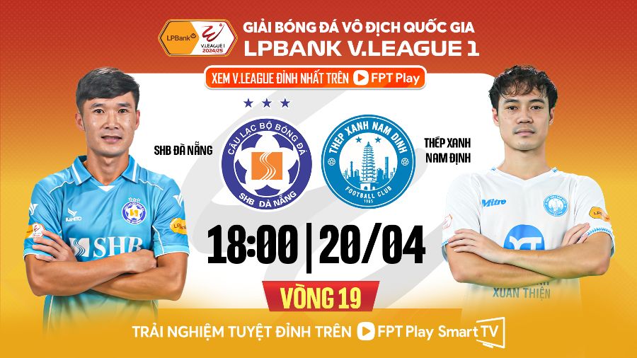 Da Nang welcomes Nam Dinh in round 19 of V.League 2024-2025. Photo: FPT Play