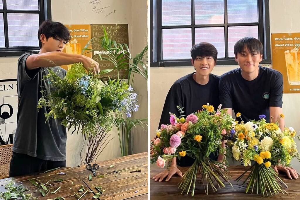 Song Joong Ki aprendio a plantar flores durante un año para prepararse para su reaparicion en la pantalla pequeña. Imagen de la pantalla