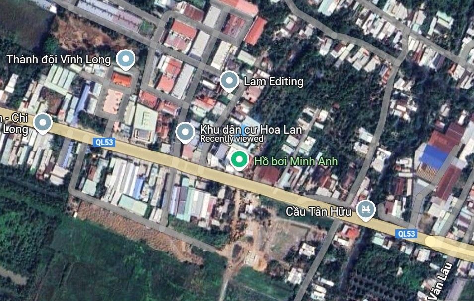 The Ministry of Public Security is requested to receive documents to review and investigate the Hoa Lan Residential Area Project. In the photo is a corner of Ward 8, Vinh Long City. Photo: Google Maps