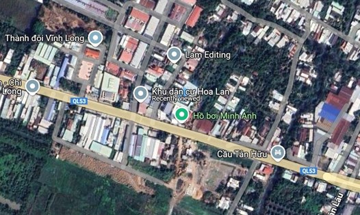 Bộ Công an được đề nghị tiếp nhận tài liệu để xem xét, điều tra với Dự án Khu nhà ở Hoa Lan. Trong ảnh là một góc phường 8, TP Vĩnh Long. Ảnh: Google Maps