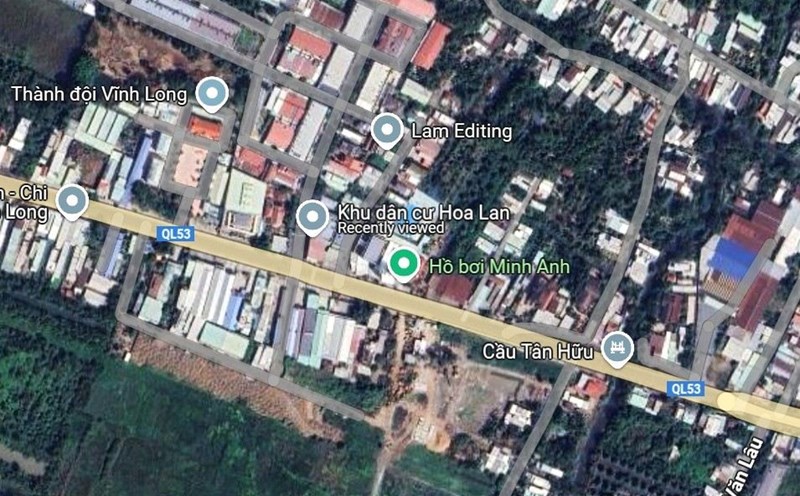 The Ministry of Public Security is requested to receive documents to review and investigate the Hoa Lan Residential Area Project. In the photo is a corner of Ward 8, Vinh Long City. Photo: Google Maps