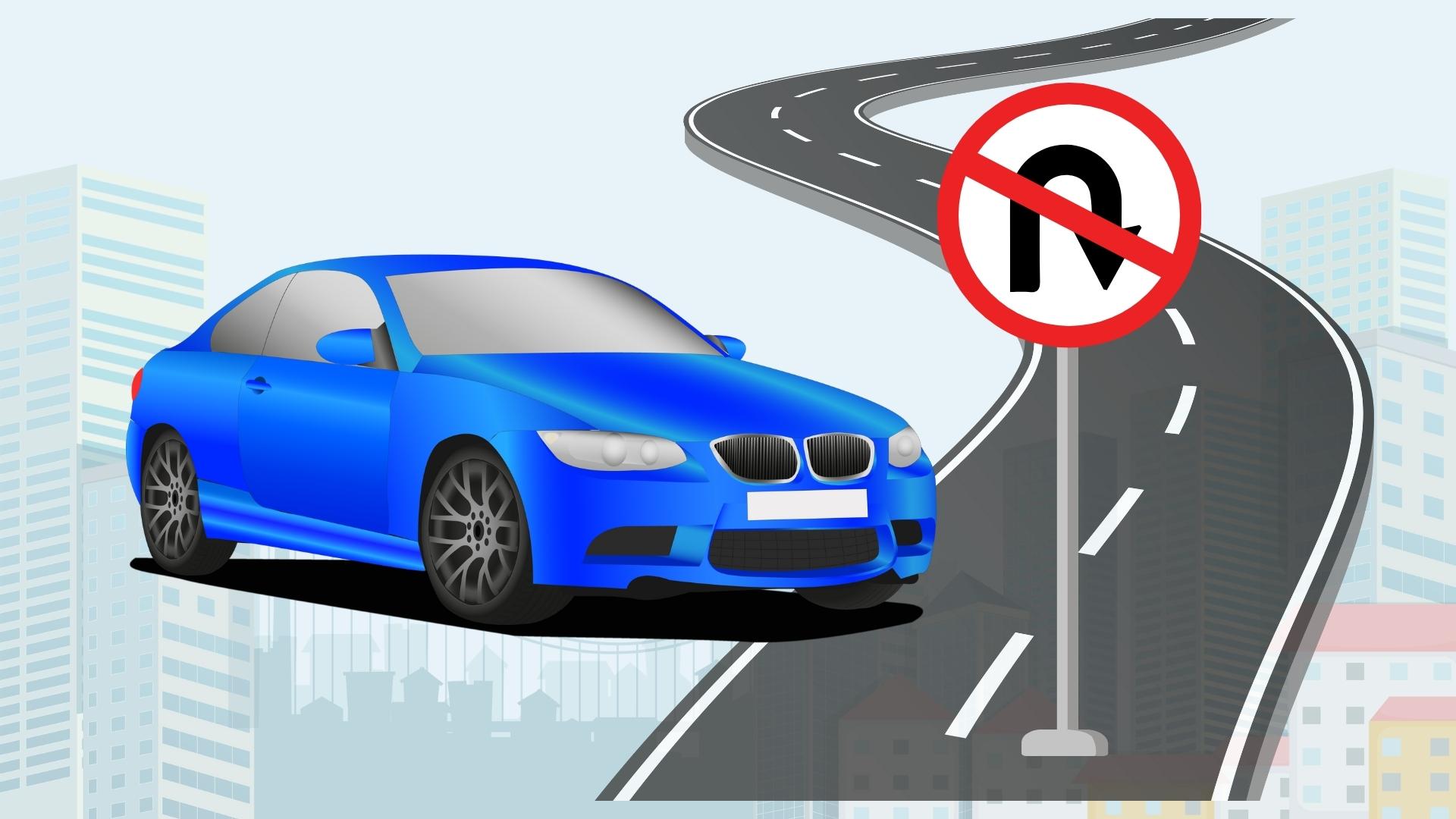 La multa por el error de retroceso de un vehiculo en la carretera mas reciente. Diseño por el artista britanico