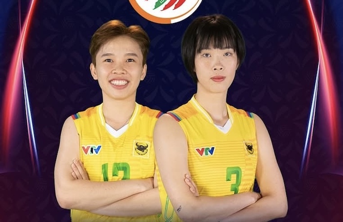 VTV Binh Dinh Long An compite en el cuartos de final del Campeonato Asiatico de Voleibol 2025. Imagen de AVC