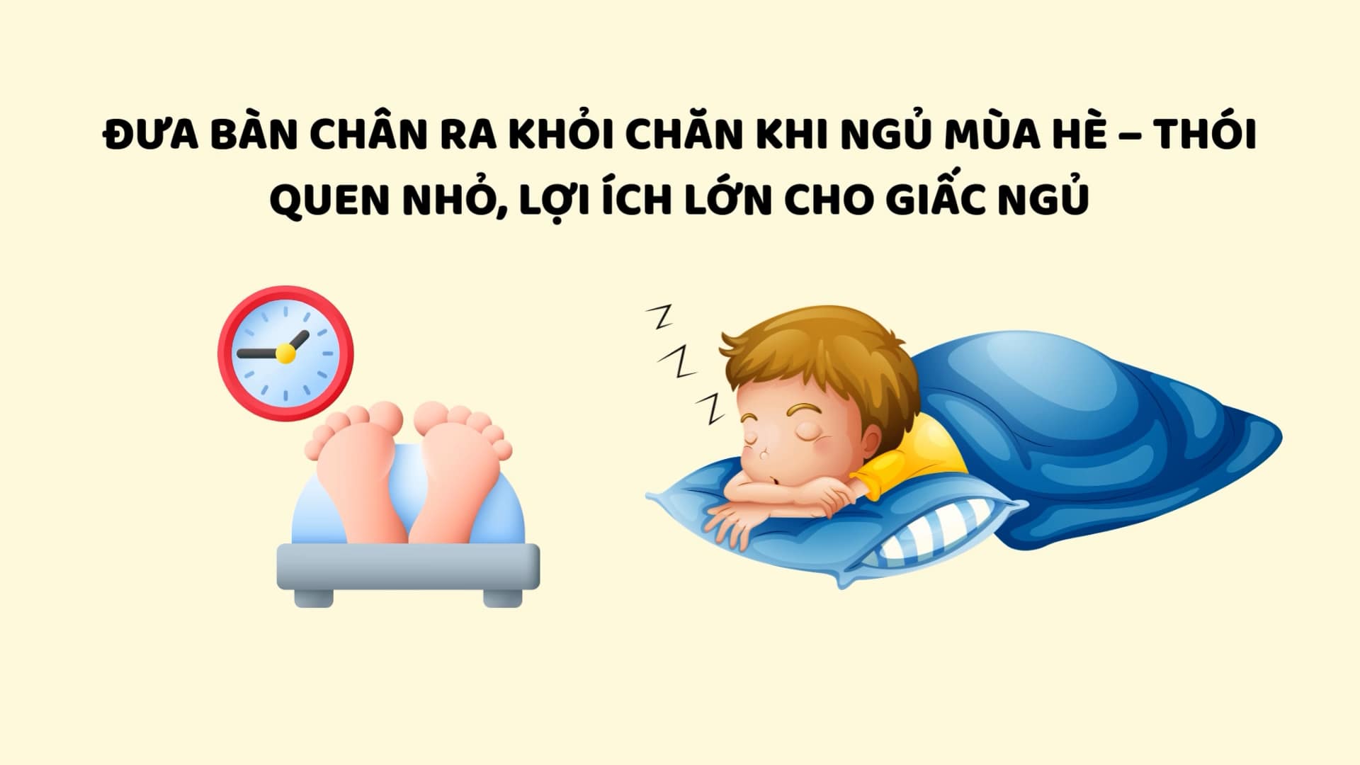 La razon por la que debes sacar las piernas de la manta cuando duermes en verano. El dibujo: