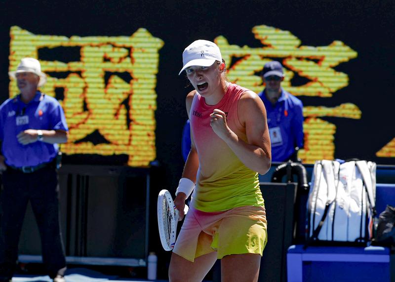 At the age of 23, the Polish player Iga Swiatek is having a promising career. Photo: Xinhua
