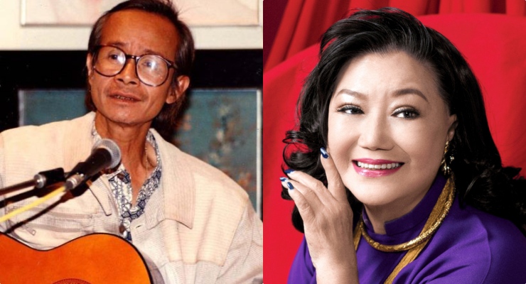 Artist Kim Cuong and musician Trinh Cong Son. Photo: Artist provided, family provided.