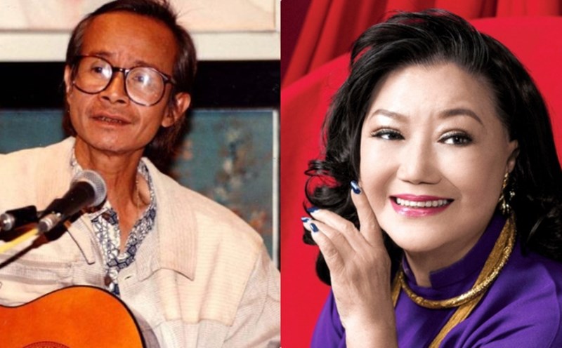 Artist Kim Cuong and musician Trinh Cong Son. Photo: Artist provided, family provided.