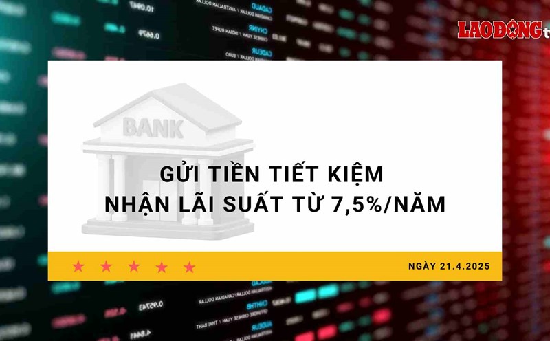 Interest rate 21.4: Depositing savings receives interest rate from 7.5%/year