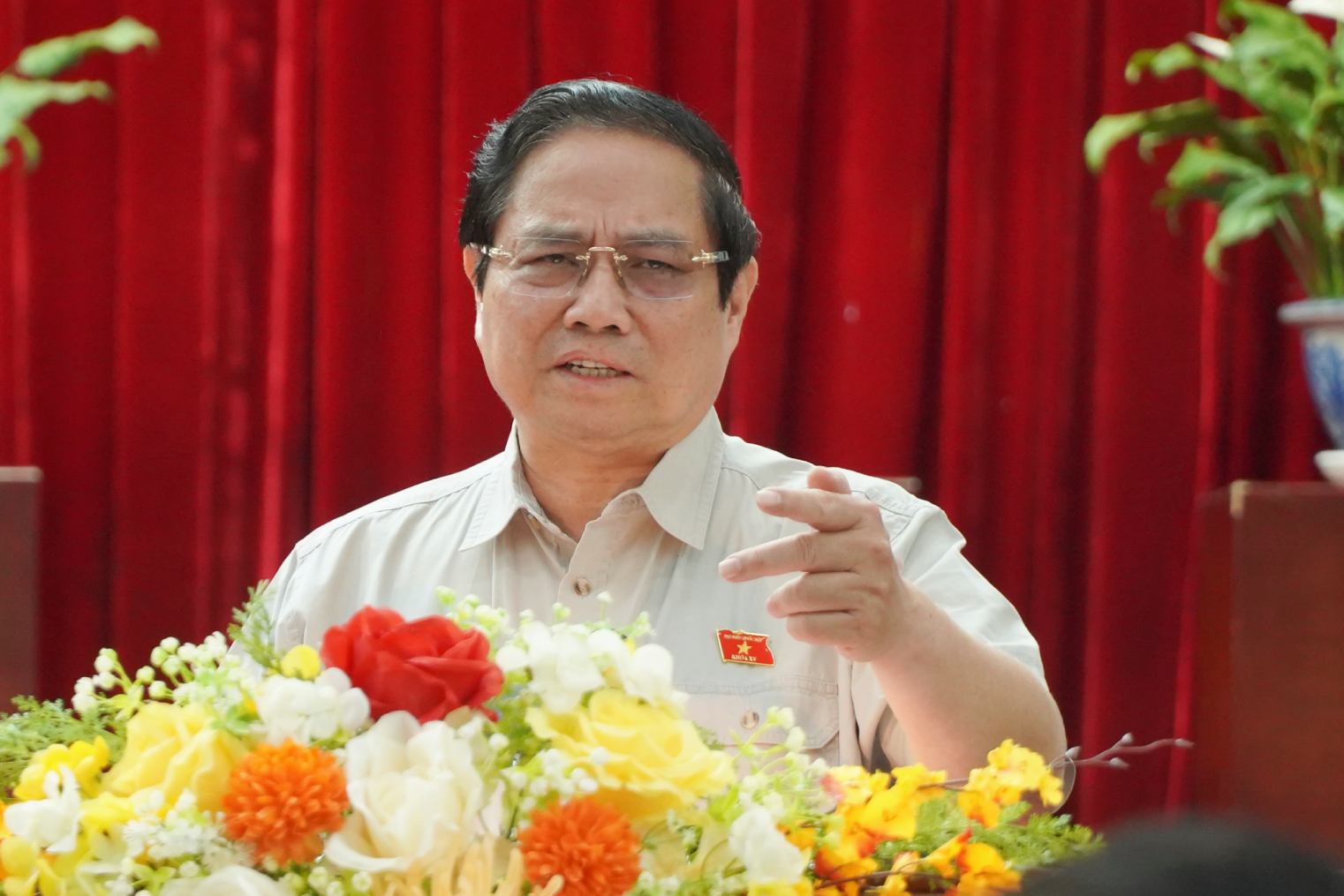 Prime Minister Pham Minh Chinh spoke at the conference. Photo: Ta Quang