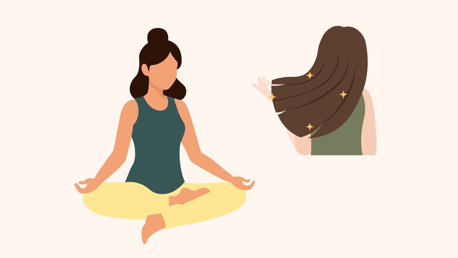 Hair grows faster thanks to 5 simple yoga poses per day. Graphics: Phuong Anh