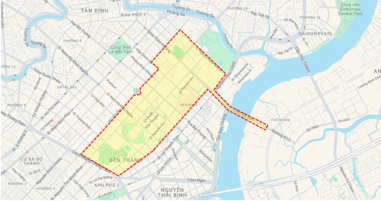 Traffic-restricted areas in Ho Chi Minh City on April 22, 25, 27, and 30. Photo: Provided by the police