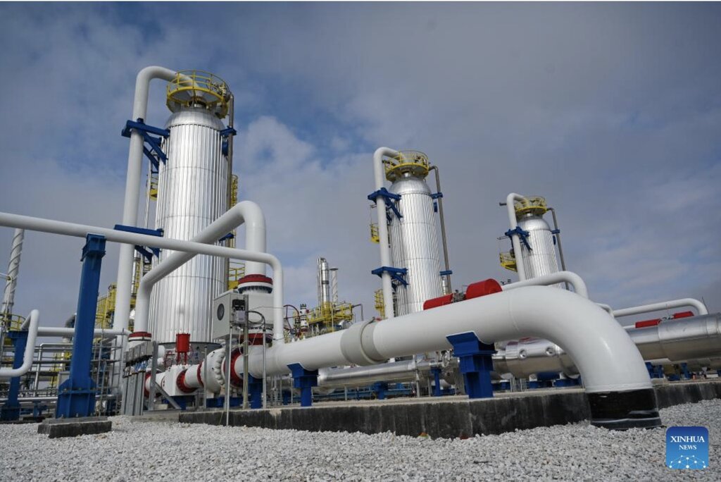 Una instalacion de almacenamiento de gas en la provincia de Aksaray, Turquia. Ilustracion de la imagen: