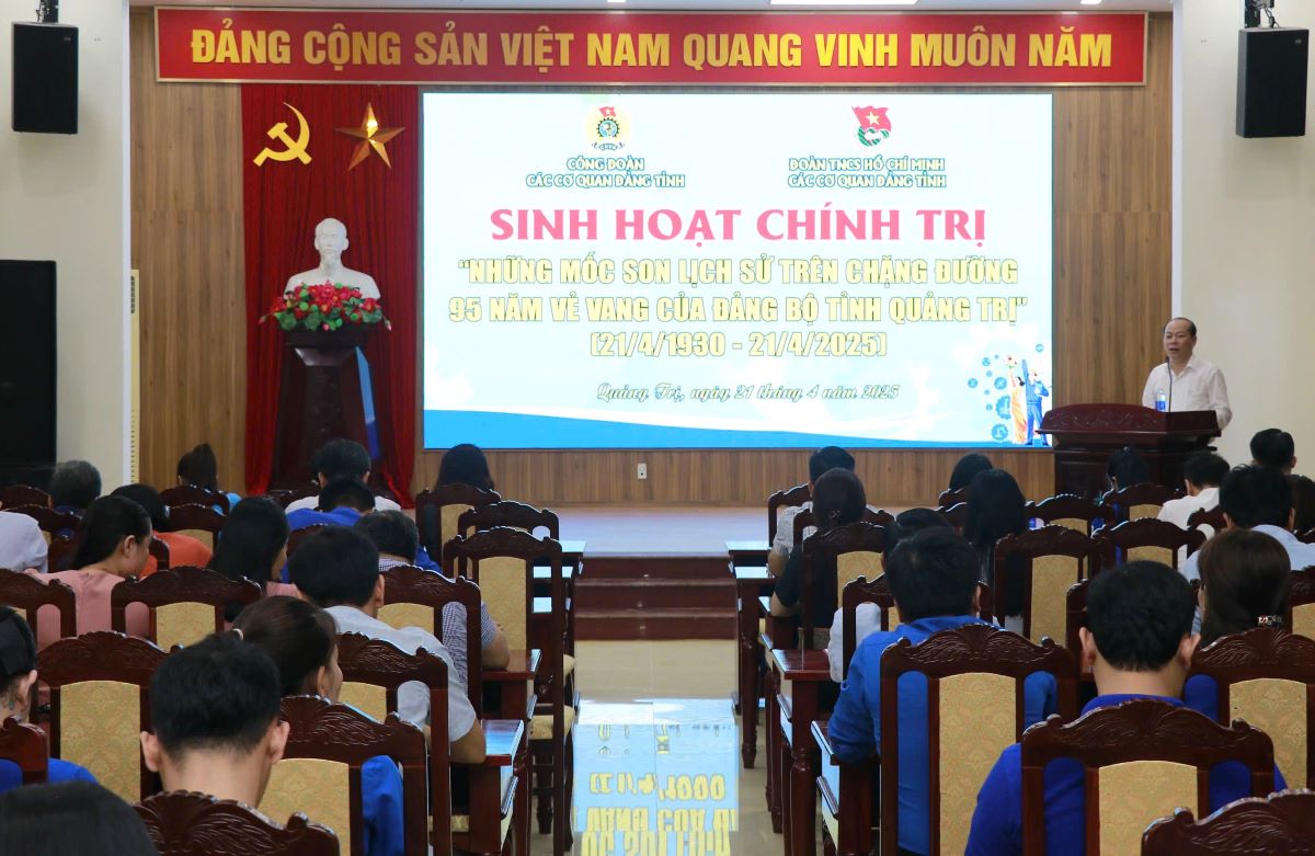 La actividad politica marca un hito historico en el camino de 95 años de gloria del Partido de la Provincia de Quang Tri. Imagen: El Renacimiento