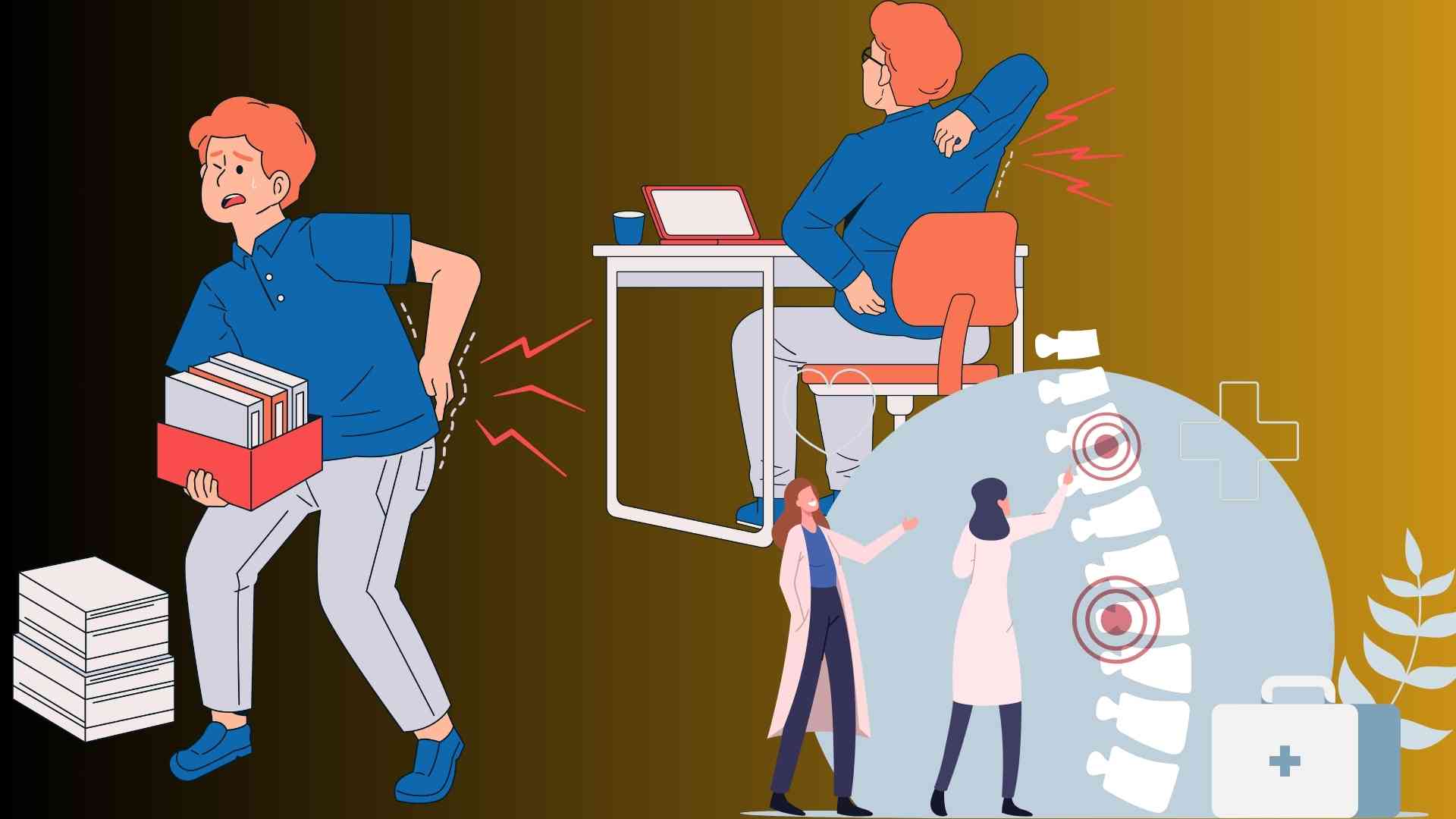 Los habitos causan dolor de espalda. Imagen de la pelicula