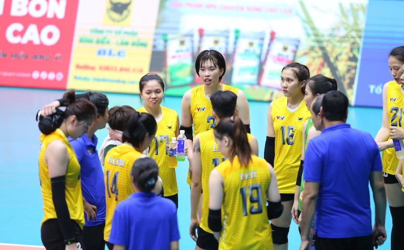 VTV Binh Dien Long An met Saipa Tehran in the final match of the group stage of the 2025 Asian Club Volleyball Championship. Photo: VFV
