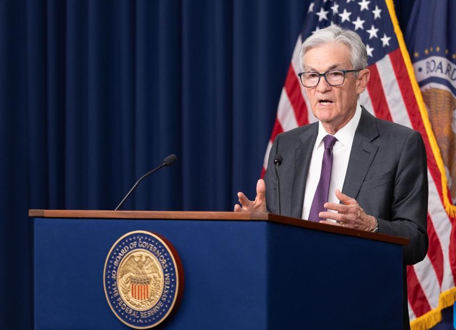 Chu tich Fed Jerome Powell phat bieu trong hop bao ngay 19.3.2025 tai Washington D.C. Anh: Xinhua