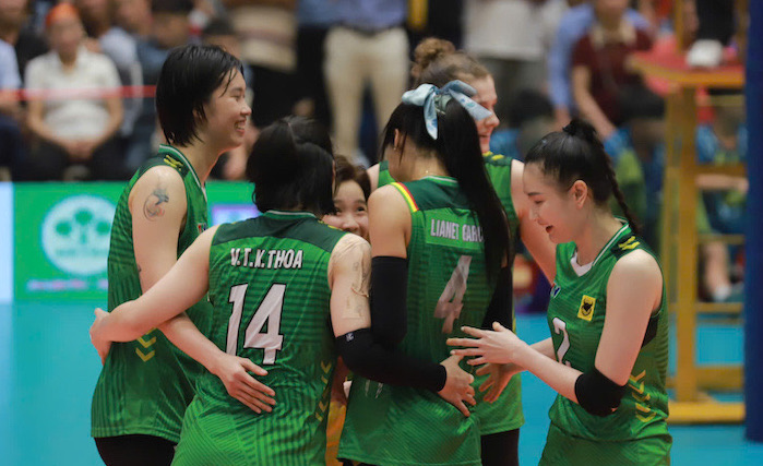 VTV Binh Dien Long An won a ticket to the quarter-finals of the 2025 Asian Women's Club Cup. Photo: Chi Tran