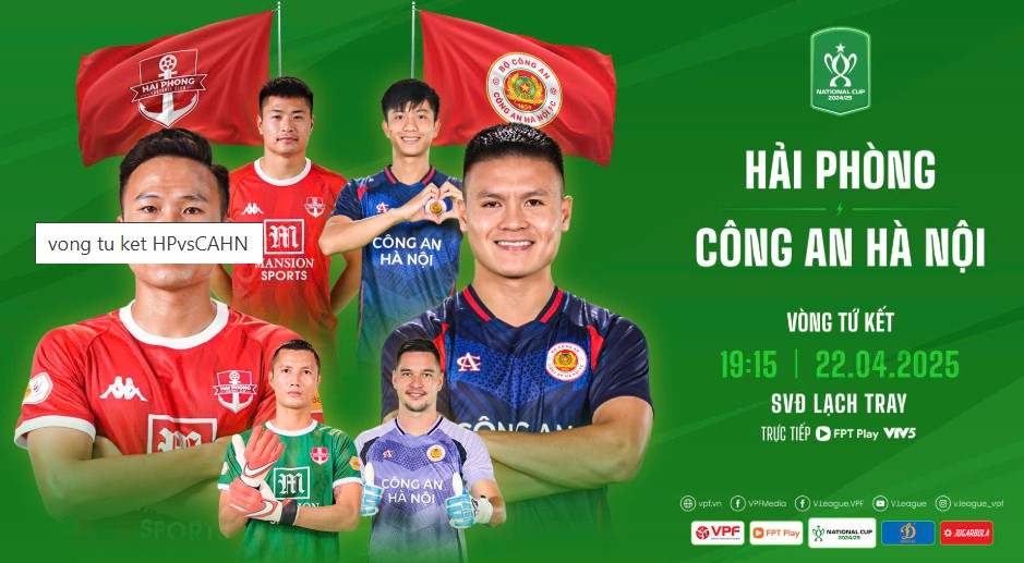 Hai Phong welcomes Hanoi Police in the quarter-finals of the 2024-2025 National Cup. Photo: VPF