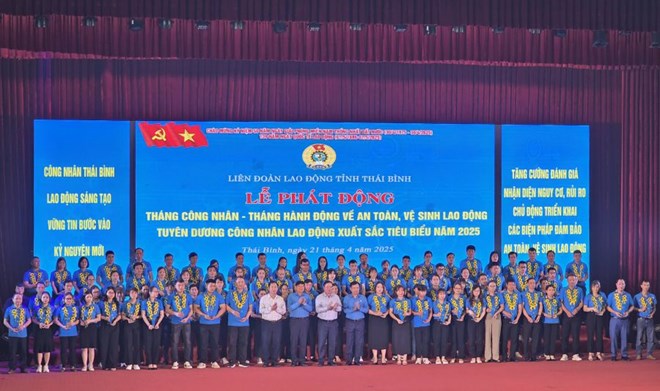 Biểu dương, khen thưởng 95 công nhân lao động tiêu biểu tại Thái Bình