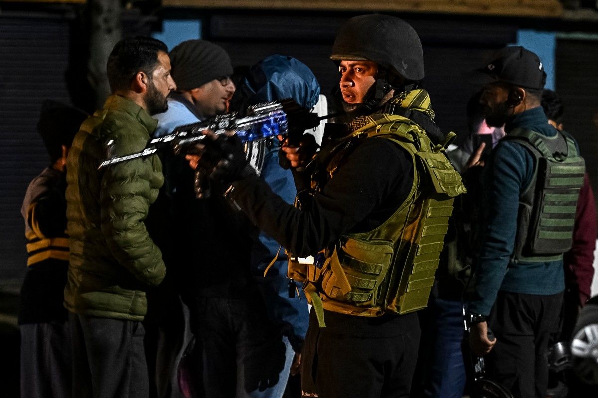 Indian military forces are on duty after the attack in Pahalgam on April 22, 2025. Photo: AFP