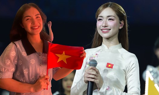 Chị gái ca sĩ Hòa Minzy tham dự chương trình "Hẹn ước Bắc - Nam". Ảnh: Hoàng Huê/Hải Nguyễn