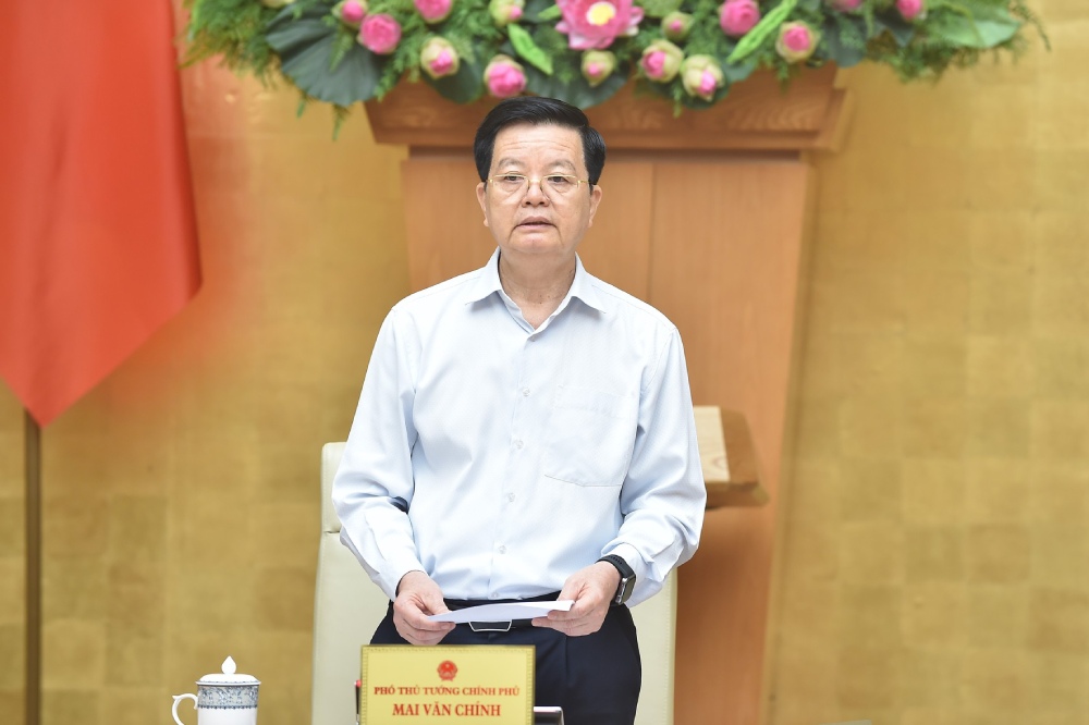 Member of the Party Central Committee, Deputy Prime Minister Mai Van Chinh chaired a meeting on the draft Decree regulating the Database on Prevention and Control of Domestic Violence. Photo: VGP