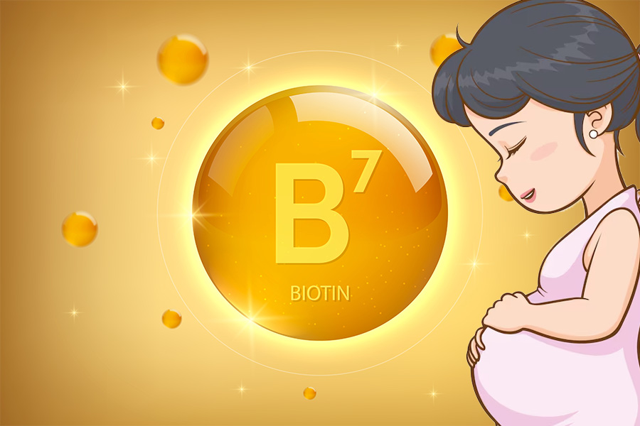 Biotin là vitamin thiết yếu giúp mẹ bầu khỏe mạnh và thai nhi phát triển toàn diện. Đồ hoạ: Thiện Nhân