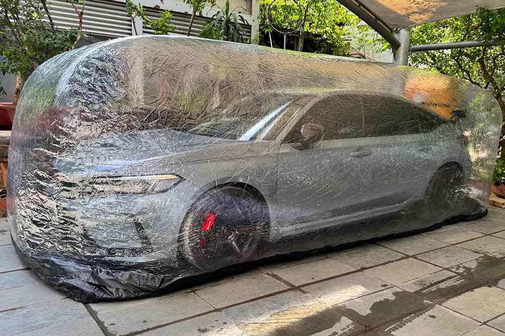 La prevencion unica del raton del propietario del automovil Honda Civic Tipo R en la ciudad de Ho Chi Minh. Foto: Vin Tran