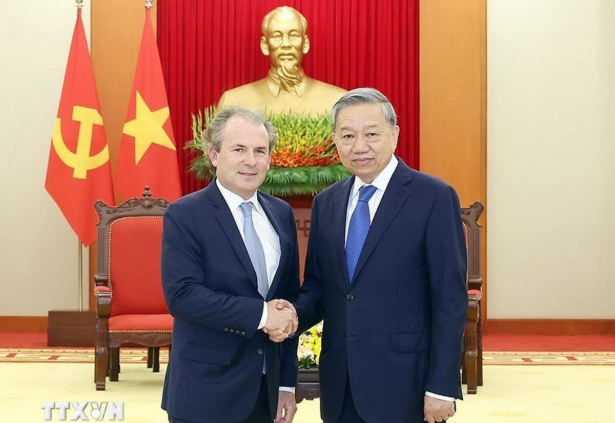 General Secretary To Lam received Mr. Daniel Rosen, CEO of Rosen Partners Group. Photo: VNA