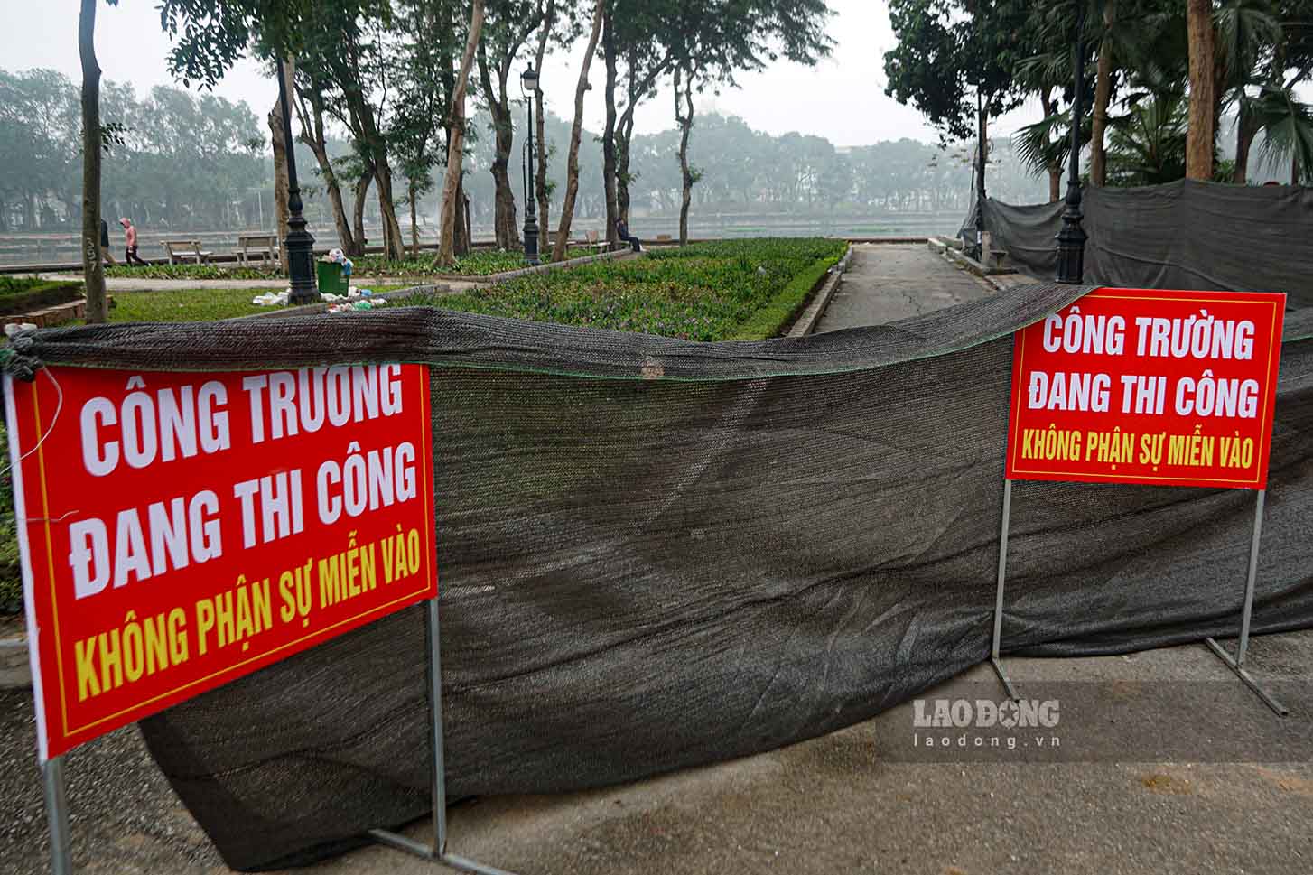 Nghia Do Park renovation and repair project. Photo: Thien Nhan