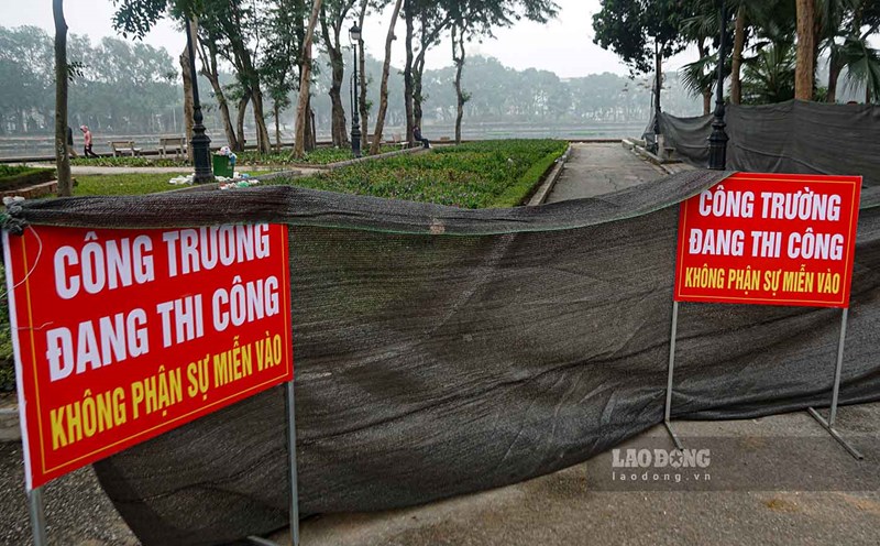 Nghia Do Park renovation and repair project. Photo: Thien Nhan