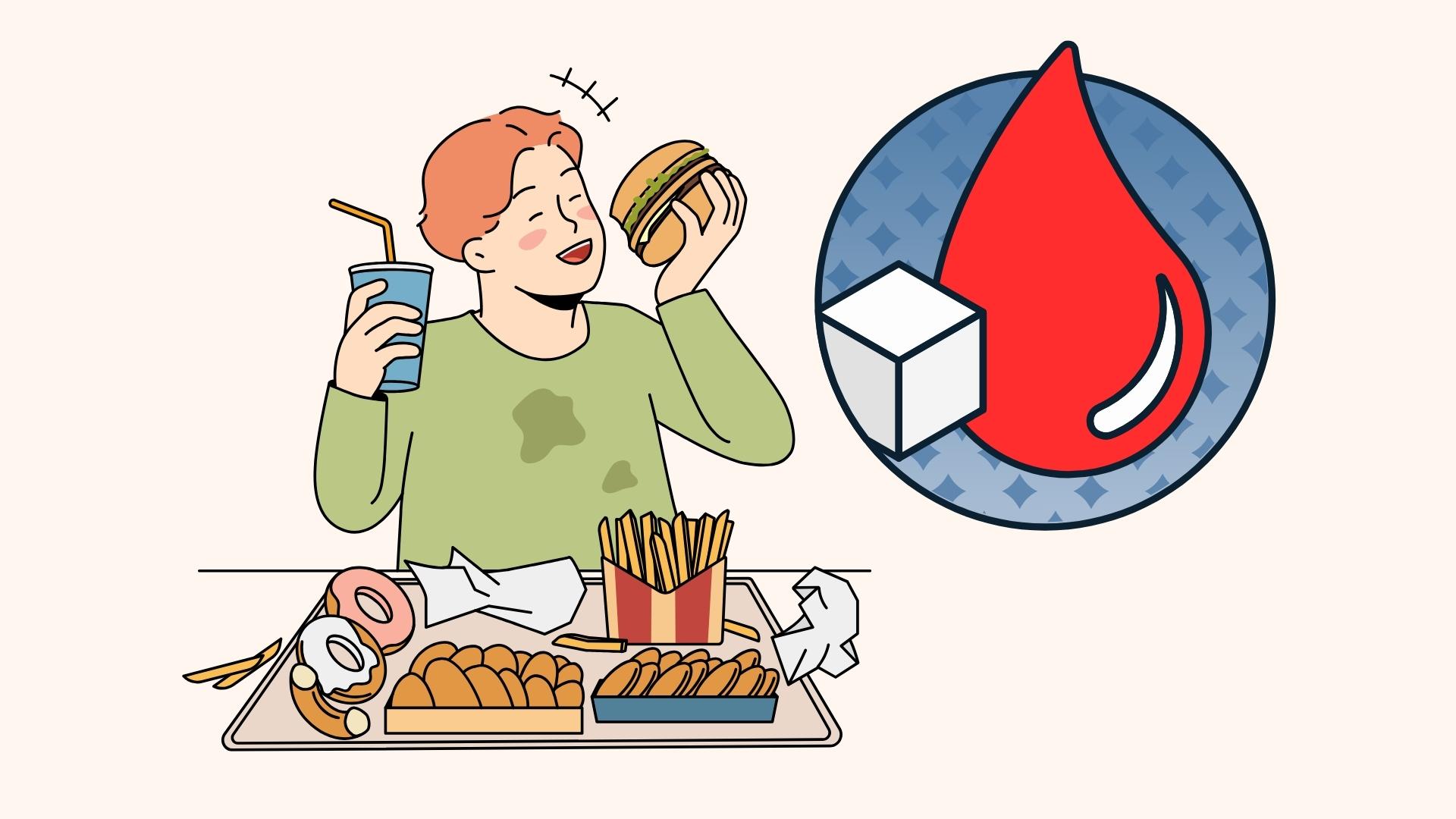 Los errores que elevan la glucosa despues de comer. Diseñado por Linh Dan